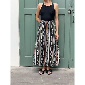 Anthropologie Harlyn Splitscreen Maxi Dress 100 %‎ Silk  Multicolor 4P /L2